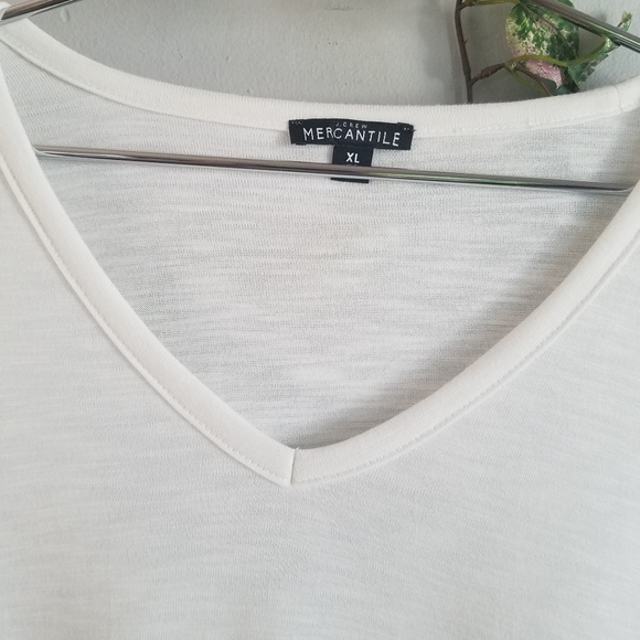 J. Crew Mercantile V Neck Ruffle Hem Shirt XL - Picture 3 of 4